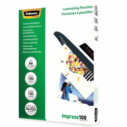 Fellowes Glossy Pouches A4 100 pcs. 100mµ laminator pouch (Fellowes 53511 A4 100Mic Pouch 100pk)