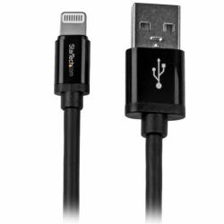 StarTech.com 2 m [6 ft.] USB to Lightning Cable - Long iPhone / iPad / iPod Charger Cable - Lightning to USB Cable - Apple MFi Certified - Black (2M USB TO LIGHTNING CABLE - USB IPHONE/IPAD CHARGIN...