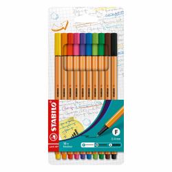 STABILO Point 88 Fineliner Multi 10 Stück[e] (Stabilo Point 88 Fineliner Assorted Wallet [10])