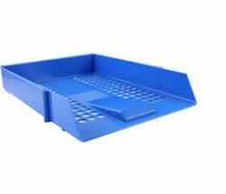 Deflecto CP043YTBLU Schreibtischablage Polystyrene Blau (Deflecto Essentials Range Letter Tray - Blue)
