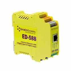 Brainboxes Ethernet to Digital Leistungsrelais Gelb (Brainboxes Ethernet to Digital ED-588)