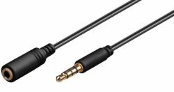Microconnect IPOD003B audio cable 1 m 3.5mm Black (Headphone & Audio Cable, 1m - 3.5mm Minijack extension Cable - Warranty: 300M)