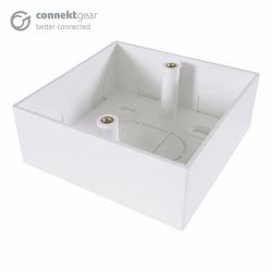 CONNEkT Gear 90-0101 Wandplatte/Schalterabdeckung Weiß (Single Gang Back Box Surface Mount 32mm Deep - White)