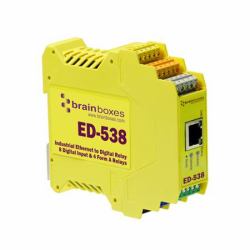 Brainboxes ED-538 Leistungsrelais Gelb (Brainboxes Ethernet to DIO 4 D ED-538)