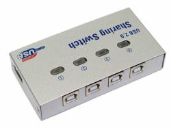 Cables Direct USB-024 Drucker-Switch Kabelgebunden (CDL 4 Port USB Sharing Switch)