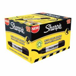 Sharpie Magnum Permanent-Marker Schwarz 12 Stück[e] (Sharpie S0949850 Metal Barrel Magnum large Chisel Black Pack of 12)