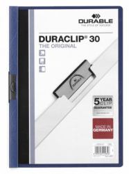 Durable Duraclip 30 Präsentations-Mappe PVC Blau, Transparent (Durable DURACLIP 30 A4 Folder Dark Blue [25])