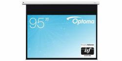 Optoma DE-1095EGA 95Zoll 16:10 Schwarz, Weiß Projektionsleinwand (GLASS-FIBRE CANVAS WHITE MOTOR - 2130 X 1619)