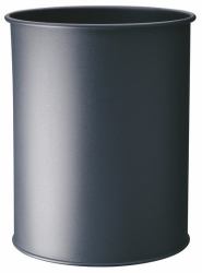 Durable Waste basket metal round 15 15 l Silber (Durable Metal Waste Bin 15L Silver)