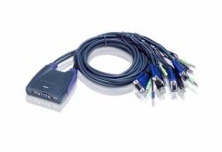ATEN 4-Port-USB-VGA/Audio-Kabel-KVM-Switch [0,9 m, 1,2 m] 