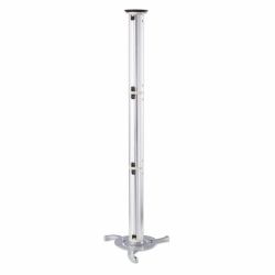 Manhattan Universal Deckenhalterung für Beamer, Stange neig-, schwenk- und höhenverstellbar, für Beamer bis zu 10 kg, Aluminium, silber (Projector Mount, Ceiling, Universal, Tilt & Swivel, Heigh...
