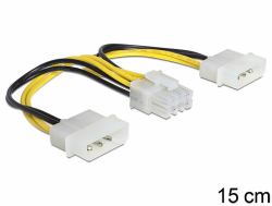 DeLOCK 83410 Internes Stromkabel 0,15 m (Delock ATX Stromadapter 2x 5.25" -> 8-pin [EPS])