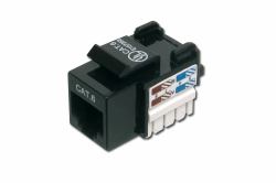 Digitus CAT 6 Keystone Modul, ungeschirmt RJ45 zu LSA, Farbe Schwarz (DIGITUS CAT 6 KEYSTONE JACK - UNSHIELDED RJ45 TO LSAACK)