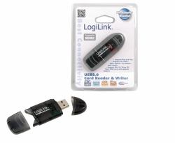 LogiLink Cardreader USB 2.0 Stick external for SD/MMC card reader Black (USB 2.0 Cardreader, for SD, / - MMC, USB-AM, black Cardreader - USB 2.0 Stick external for SD/MMC, Black, 480 Mbit/s, USB 2....
