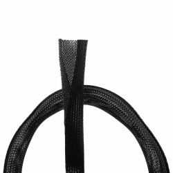 LogiLink KAB0006 Kabelmuffe Schwarz (Cable sleeve [Hook and Loop], - PET, OD: 32 mm, black, 1.8 m - Warranty: 12M)