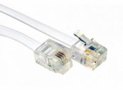 Cables Direct RJ11 - RJ11, 1m Weiß (CDL 1m RJ11 to RJ11 Modem - Wh)
