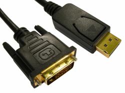 Cables Direct Display Port/DVI-D, 3m DisplayPort Black (CDL 3m DisplayPort [M] to DVI [M])