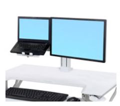 Ergotron 97-933-062 Multimedia Rollwagen-Zubehör Weiß Halter (Ergotron WorkFit - Montagekomponente [Wagen-Upgradeset] - fÃ¼r LCD-Display/Notebook - Stahl - weiÃ - BildschirmgrÃ¶Ãe: 61 c...