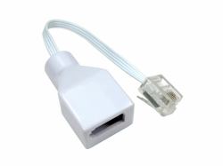 Cables Direct BT-900A Telefonkabel 0,05 m Weiß (CDL RJ11 [M] to BT [F] Adapter)