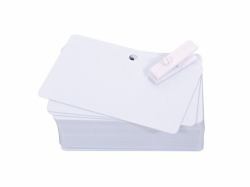 Evolis C4512 Blanko-Plastikkarte (Plastic Cards, 100pcs - pre-punched [Hole size 5mm] - without magnetic stripe - Warranty: 12M)