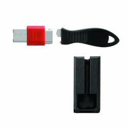 Kensington USB-Port-Schloss mit Schutzabdeckung (Kensington USB Port Lock with Cable Guard - Square - USB-Portblocker - Silber)