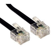 Cables Direct 88BT-107.5K Telefonkabel 7,5 m Schwarz (CDL 7.5m RJ11 to RJ11 Modem Black)