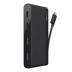 Belkin F4U090btBLK 5000 Mbit/s Schwarz (4-PORT USB-C TRAVEL HUB - 2XUSB A/2XUSB C BLACK)