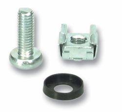 Microconnect CABSHENUTS Kabelklammer Edelstahl 1 Stück[e] (Set of Cage Nuts 20 x M6 - 20 x cage nuts M6 20 x washer - M6 plastic, 20 x screw M6 x 20 mm - Warranty: 12M)