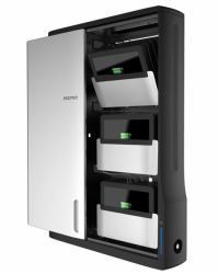 Ergotron Zip12 Wandverteiler Schwarz, Metallisch (DM12-1006-2 / ZIP12 CHARGING WALL CABINET)