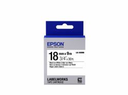 Epson Etikettenkassette LK-5WBN - Standard - schwarz auf weiß - 18mmx9m (TAPE - LK-5WBN STD BLK-/WHT 18/ - .)