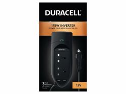 Duracell DRINV15-UK Netzteil & Spannungsumwandler Auto 175 W Schwarz (Duracell 175W Twin UK Socket Inverter)
