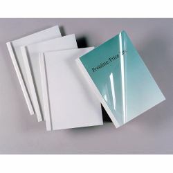 GBC Thermal Binding Covers Standard A4 3mm (GBC IB370021 A4 Clear White Gloss Thermal Binding Cover 3mm Pack of 100)