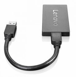 Lenovo 4X90J31021 USB graphics adapter 3840 x 2160 pixels Black (LENOVO EXTERNAL VIDEOADAPTER USB TO DP)