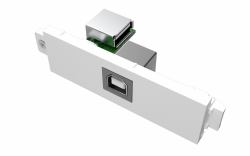 Vision TC3 USBB Steckdose USB Weiß (Modular AV faceplate component - USB B [on front] to A module - A type socket on the rear and square B type socket on the front - USB 3.0 backward compatible wi...