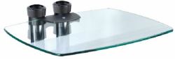 Unicol VGSB Regal für AV-Geräte Schwarz Glas (VS SERIE GLASS SHELF - 40CM X 50CM BLACK)
