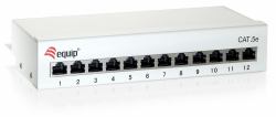 Equip 12-Port Cat.6 geschirmtes Desktop Patch Panel, Hellgrau 