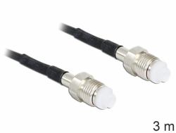 DeLOCK 88594 Koaxialkabel RG-174 3 m FME Schwarz (Delock Wi-Fi Aerials Cable Extension [1x FME socket - 1x FME socket] RG-174 3.00 meter Black - 88594)