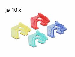 DeLOCK 86421 Kabelklammer Mehrfarben 40 Stück[e] (RJ45 Reparatur Clip 40 StÃ¼ck Set 2, PC-ZubehÃ¶r)