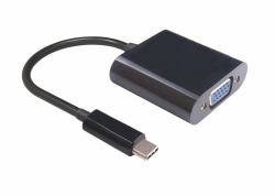 Microconnect USB3.1CVGA USB graphics adapter Black (USB-C to VGA Adapter 0.2m - Black, Max. 1920x1080p@60Hz - Warranty: 300M)