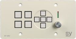 SY Electronics SY-KP4NV-EW Zubehör für Matrixschalter (SY Euro 4 button Keypad Controller with navigation keys and rotary volume control. White)