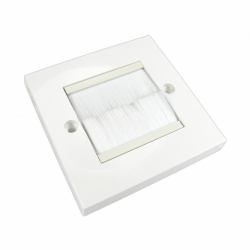 CDL Single Gang White Brush Plate