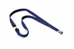Durable Textile lanyard SOFT COLOUR midnight blue Gurt Namensschild-Halterung Metall, Textil Blau (Durable Lanyard 15mm Midnight Blue [10])