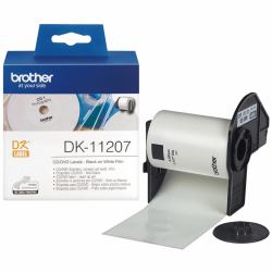 Brother DK-11207 Etiketten erstellendes Band Schwarz auf weiss (Brother DK11207 CD and DVD Film Labels)