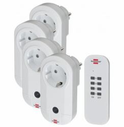Brennenstuhl 1507050 Netzstecker-Adapter Weiß (Funkschaltset 1000W RC CE1)