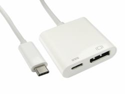 Cables Direct USB3C-DPCAB-WPD USB graphics adapter 3840 x 2160 pixels White (CDL 15cm Leaded USB Type-C - DP+PD)