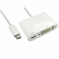 Cables Direct USB3C-DVICAB-WPD USB graphics adapter White (CDL 15CM USB TYPE C-DVI+PD)