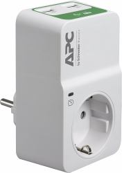 APC PM1WU2-GR Spannungsschutz Weiß 1 AC-Ausgänge 230 V (Essential SurgeArrest 1 - Outlet 230V 2 Port USB - Charger - Warranty: 12M)