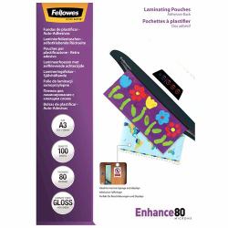 Fellowes 5302302 lamination film A3 100 pc[s] (Adh Back Lamin Pouch A3 80mic 100pk)