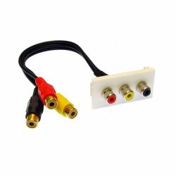 Cables Direct ZZ-MOD-3RCA Keystone-Modul (CDL 3 RCA AV Module)