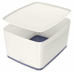 Esselte 5216-10-01 Aufbewahrungsbox Rechteckig Acrylnitril-Butadien-Styrol [ABS] Grau, Weiß (Opbevaringsboks MyBox L hvid/grÃ¥)